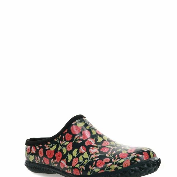 WESTERN CHIEF WOMEN'S 6 ROSE GARDEN CLOG - BLACK - Picture 6 of 6